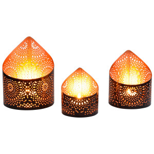3er Set Orientalische Deko Windlicht Teelichthalter Yous...