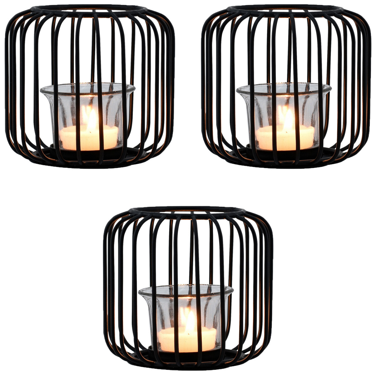 3er Set Skandinavische Deko Windlicht Te box