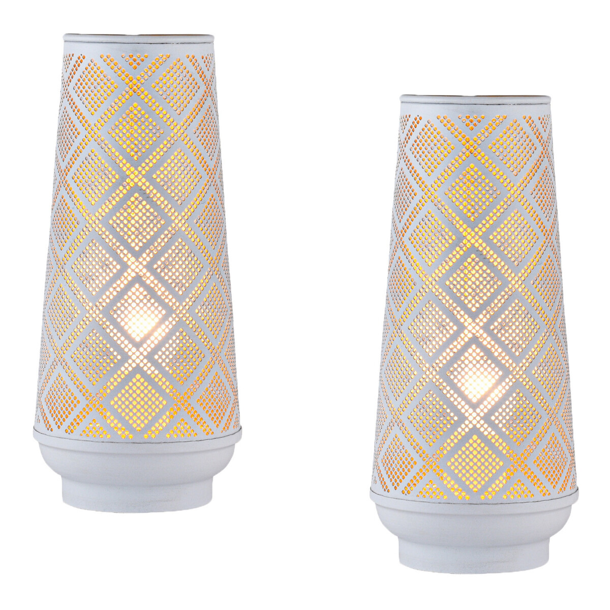 2er Set Boho Tischlampe Qantas handgefer box