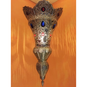 Hängeleuchte Baysan Silber 45cm | Orientalische...