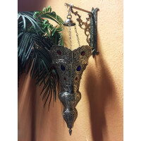 Hängeleuchte Baysan Silber 45cm | Orientalische Lampe aus Messing