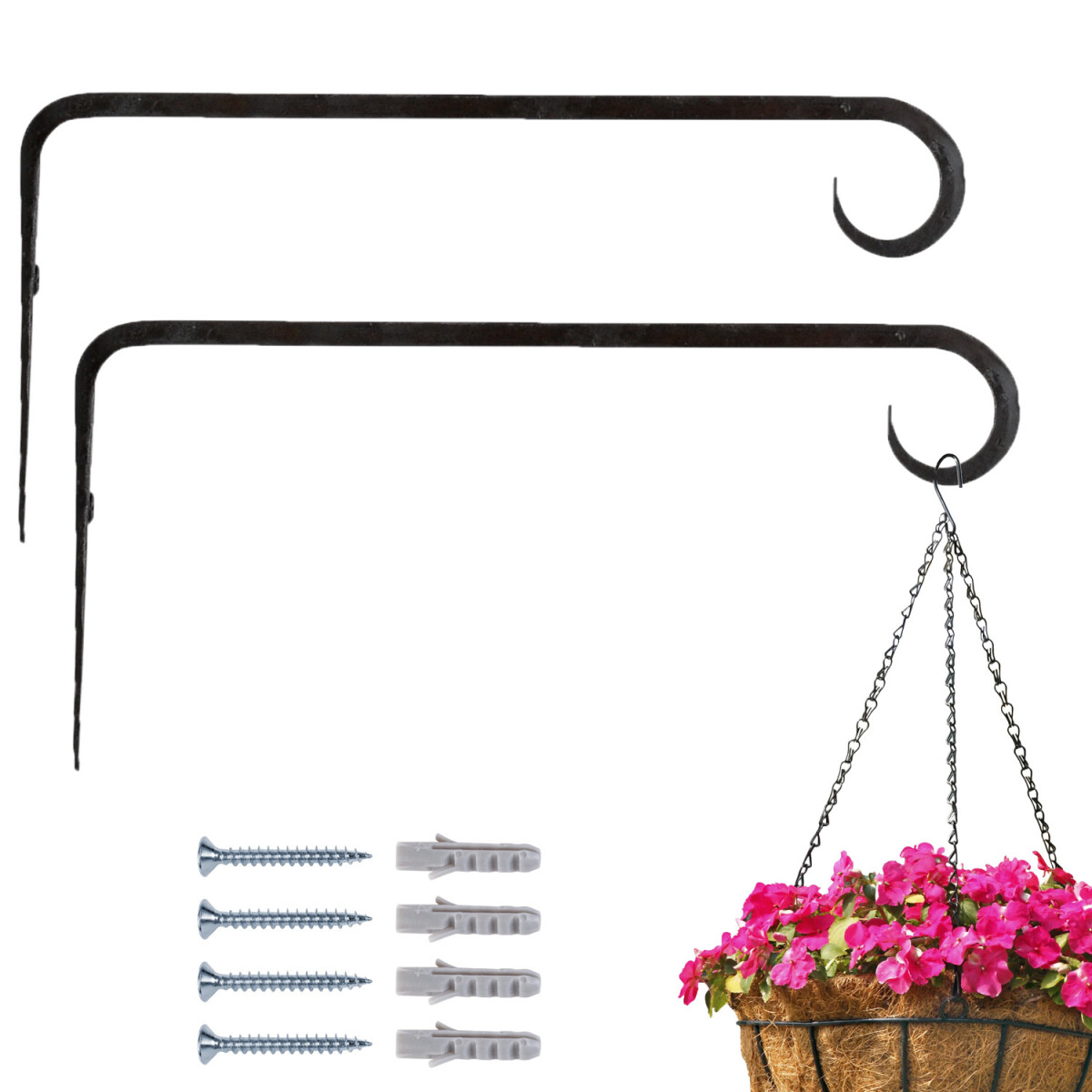 2er Set Handgeschmiedeter Wandhaken Mapo box
