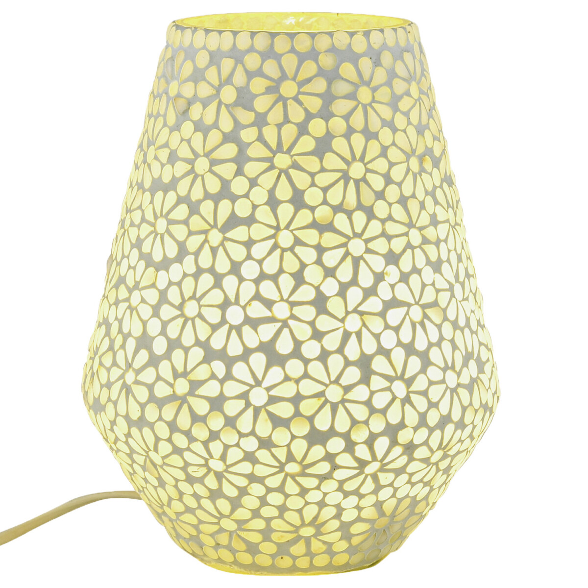 Boho Tischlampe Fikus Motiv 1 handgefert box