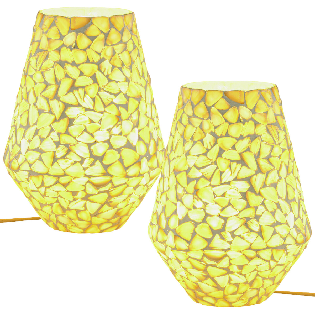 2er Set Boho Tischlampe Fikus Motiv 2 ha box