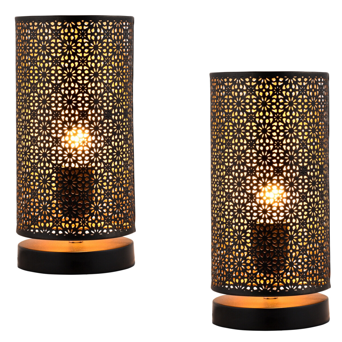 2er Set Moderne Tischlampe Tuza edel aus box