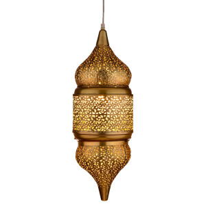Orientalische Pendelleuchte Imano Gold 56cm | Handarbeit...