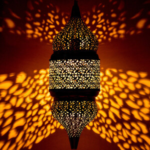 Orientalische Pendelleuchte Imano Gold 56cm | Handarbeit...