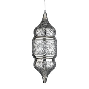 Orientalische Pendelleuchte Imano Silber 56cm |...