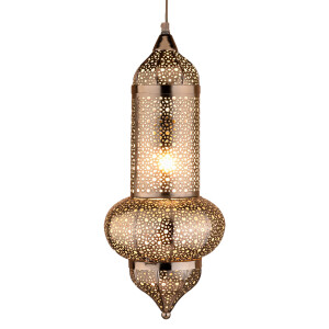 Orientalische Pendelleuchte Jamini Silber 51 cm |...