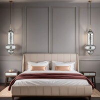 Orientalische Pendelleuchte Jamini Silber 51 cm | Handarbeit & Boho