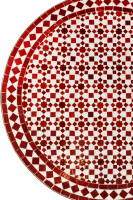 Marokkanischer Mosaiktisch Albaicin Bordeaux Natur 100cm | Handarbeit