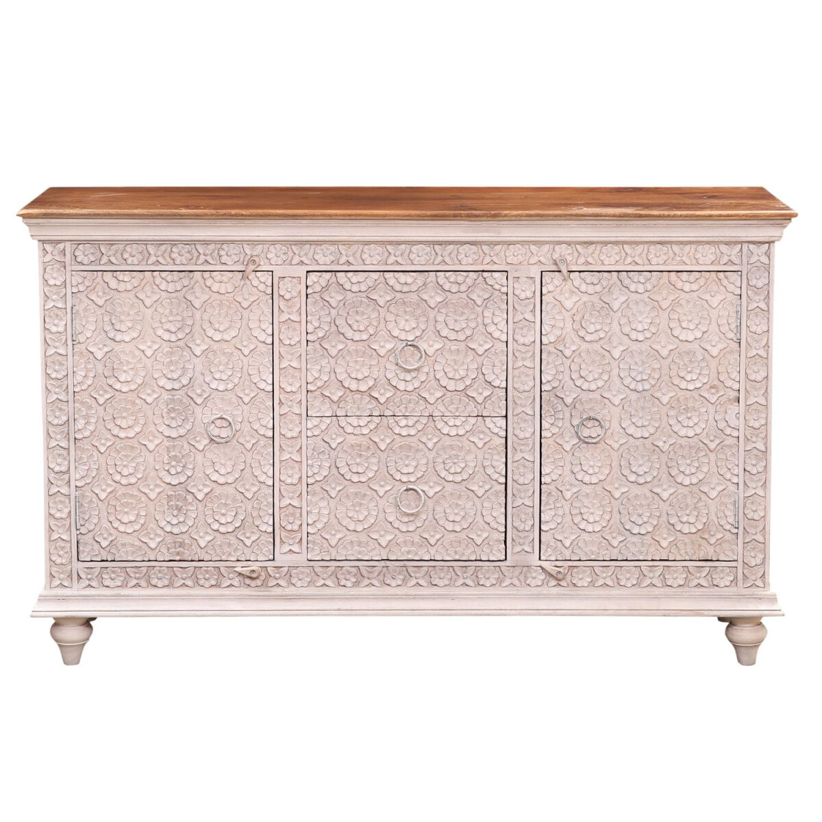 Boho Deko Sideboard Kommode aus Holz Kab box
