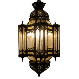 Deckenlampe La Noche Glas & Metall 70cm | Mediterrane...