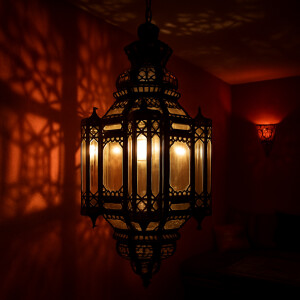 Deckenlampe La Noche Glas & Metall 70cm | Mediterrane...