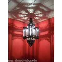 Deckenlampe La Noche Glas & Metall 70cm | Mediterrane Hängeleuchte