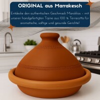 2er Set, Tajine Tuareg Ø 30cm + Nord-Afrikanische Küche Kochbuch