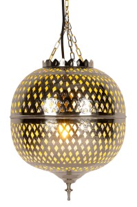 Orientalische Messing Lampe Safiye Silber 23cm Handarbeit...
