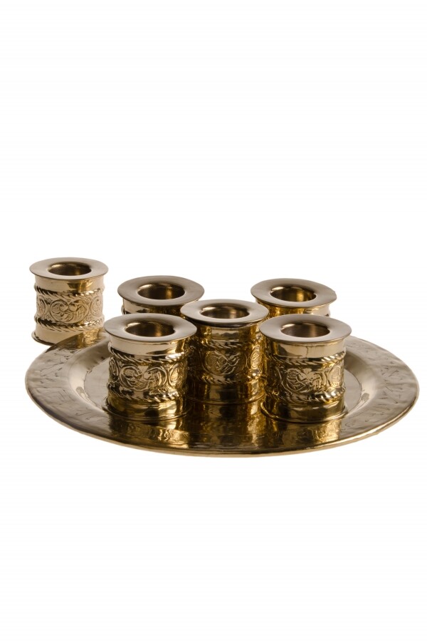 7-teiliges Set Orientalisches Messing-Ta box