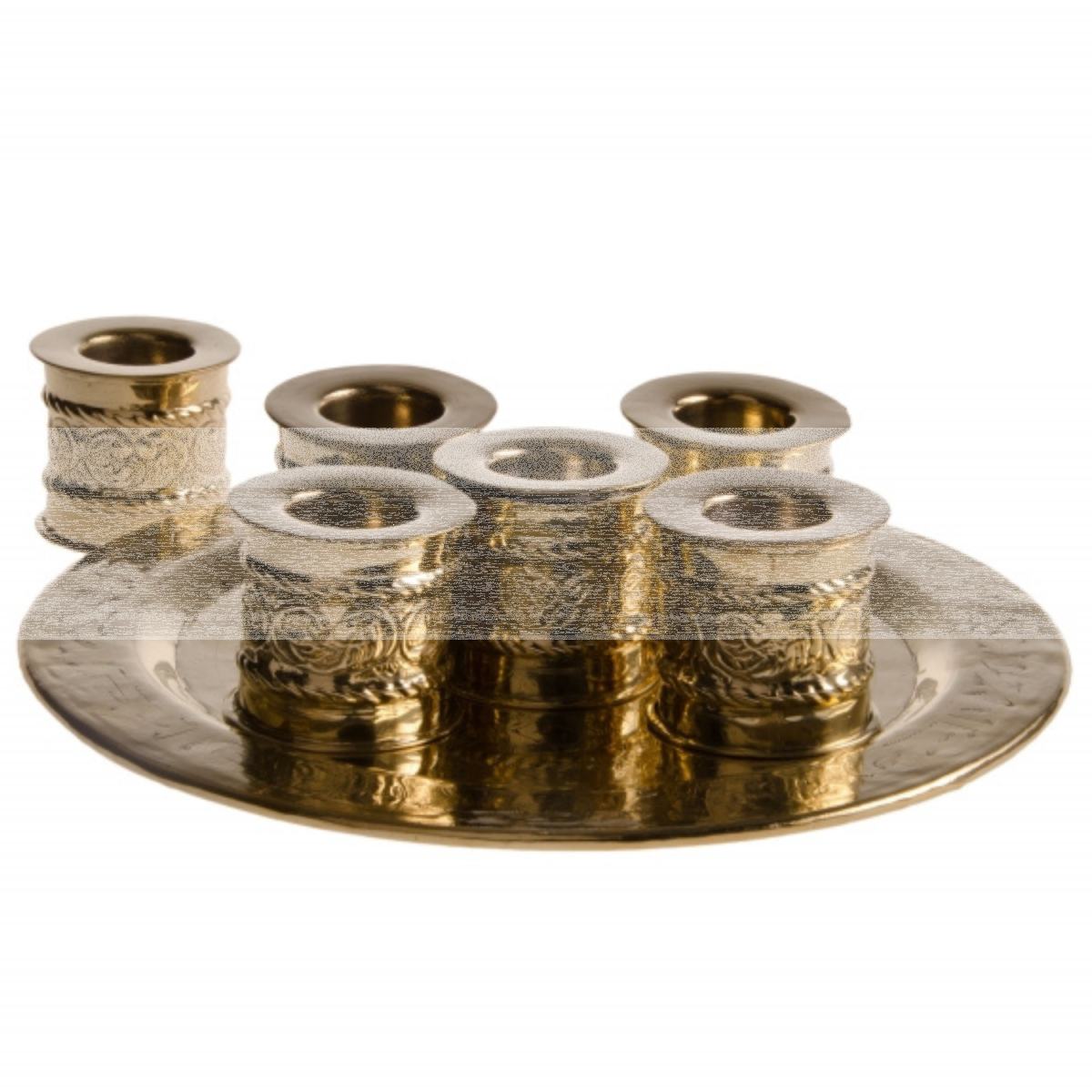 7-teiliges Set Orientalisches Messing-Tablettset Osman in Go
