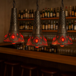 Hängeleuchte Ajdina Silber 30cm | Marokkanische...