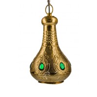 Deckenlampe Akif Gold 30cm | Marokkanische Pendellampe aus Messing