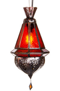 Deckenlampe Moulay Rot 45cm | Orientalische Lampe aus...