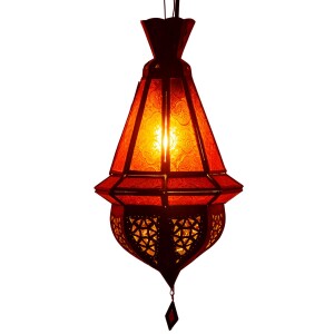Deckenlampe Moulay Rot 45cm | Orientalische Lampe aus...