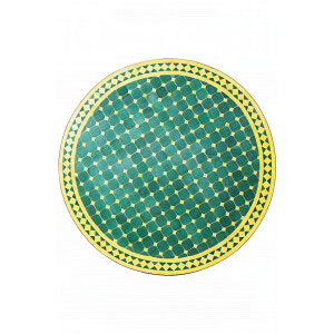 Marokkanischer Mosaiktisch Marrakesch Grün Gelb...