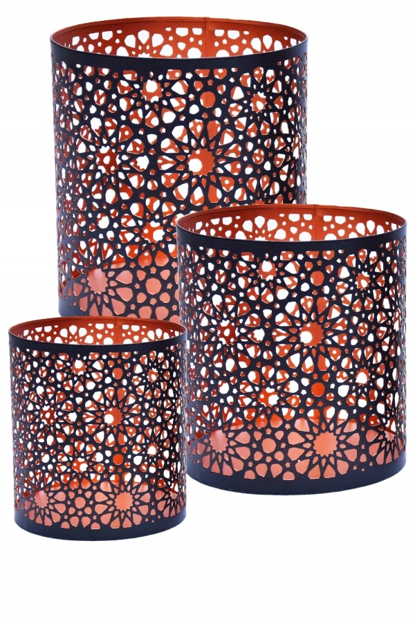 3er Set Marokkanisches Windlicht Adiba T box