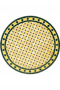 Marokkanischer Mosaiktisch Giralda Beige Gelb Grün...