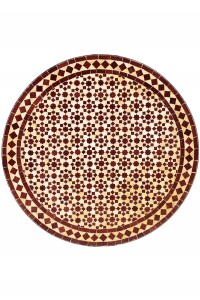 Marokkanischer Mosaiktisch Albaicin Beige Bordeaux 80cm |...