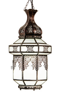 Hängeleuchte Nebi Weiß 45cm | Orientalische...