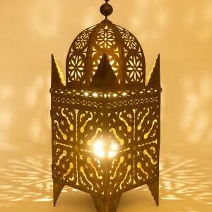 Marokkanische Gartenlaterne Laterne Frane Rost aus Metall...