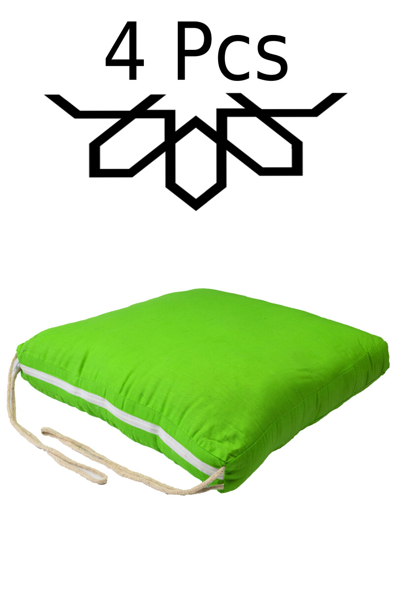 4er Set Mediterranes Stuhlkissen Alejandro aus Baumwolle in 