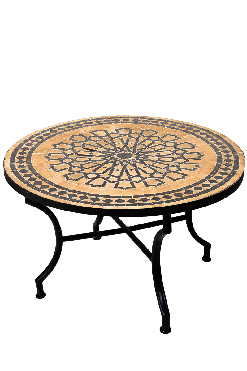 Marokkanischer Mosaiktisch Alcazar Beige box