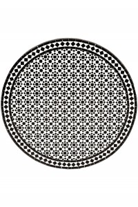 Marokkanischer Mosaiktisch Albaicin Schwarz Weiss...