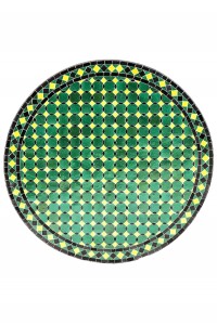 Marokkanischer Mosaiktisch Giralda Grün Gelb Schwarz...
