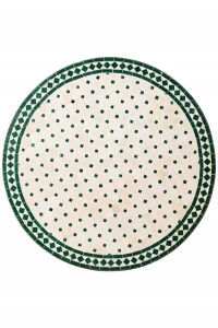 Marokkanischer Mosaiktisch Marrakesch Beige Grün...