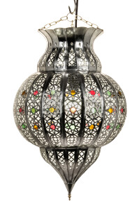 Pendelleuchte Jilan Silber 42cm | Marokkanische Lampe aus...