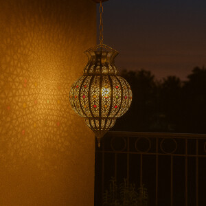 Pendelleuchte Jilan Silber 42cm | Marokkanische Lampe aus...