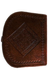 Marokkanische Leder Handtasche Fes - Dunkel Braun