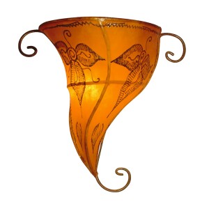 Mediterrane Wandleuchte Sanaa Orange H 35 cm | 100%...