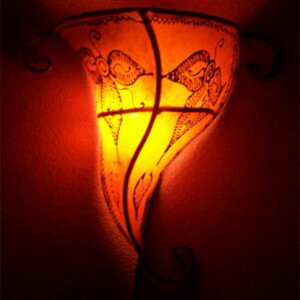 Mediterrane Wandleuchte Sanaa Orange H 35 cm | 100%...