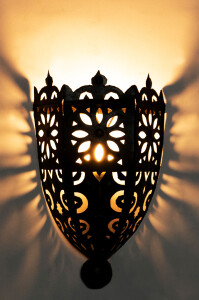 Orientalische Wandlampe Badia | Rostpatina Metall | H 35cm