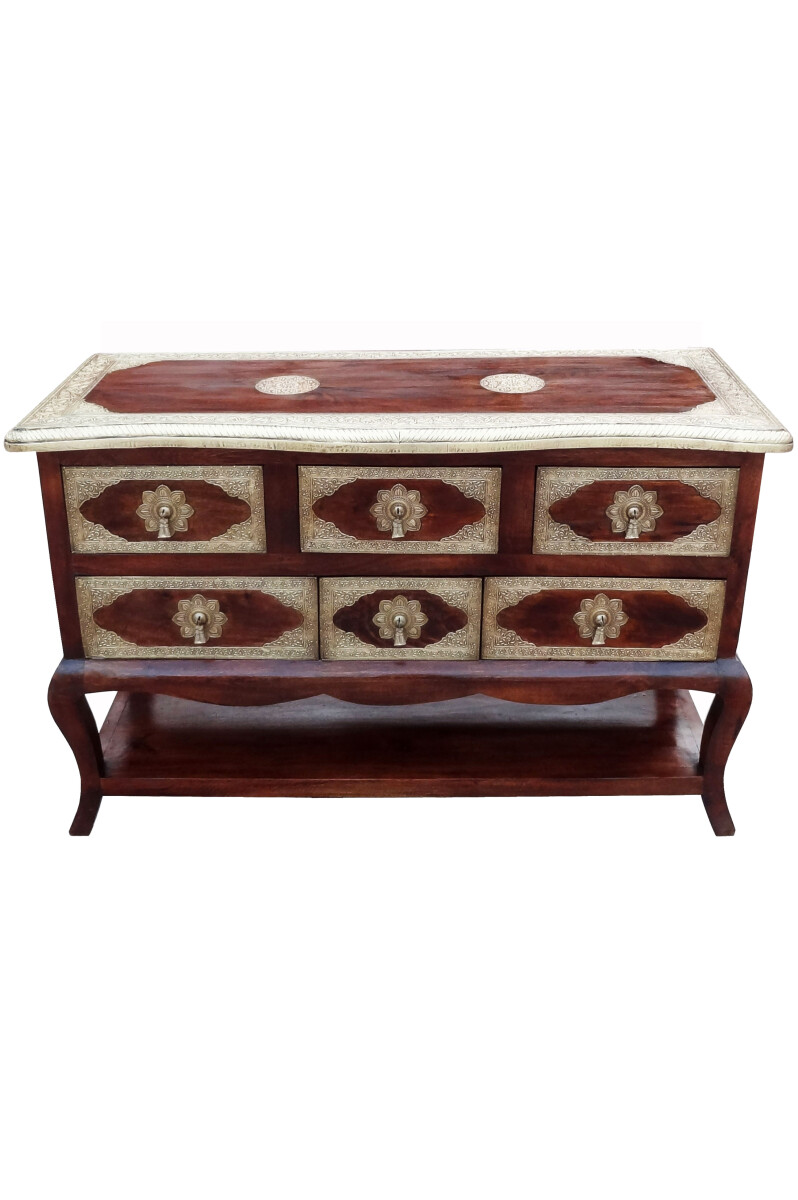 Orientalisches Sideboard Joynab modern aus Akazienholz in Br