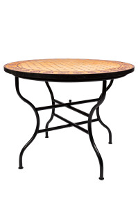 Marokkanischer Mosaiktisch Spirale Beige Bordeaux 100cm |...