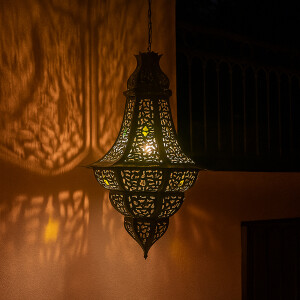 Deckenlampe Elmas schwarz 60cm | Orientalische Lampe aus...