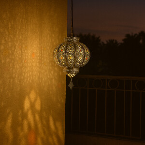 Pendelleuchte Malak Silber 25cm | Marokkanische Lampe aus...