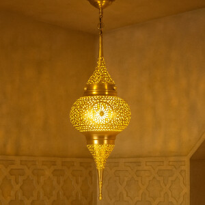 Pendelleuchte Hayati Gold 55cm | Marokkanische Lampe aus...