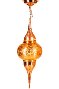 Pendelleuchte Hayati Kupfer 55cm | Marokkanische Lampe aus Messing